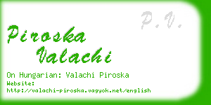 piroska valachi business card